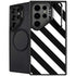 Black and White Geometric Stripes Galaxy S25 Ultra Kickstand Case